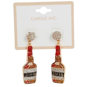 Whiskey 🥃 makers mark look a like dangle earrings